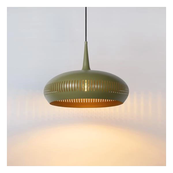 Lucide RAYCO - Hanglamp - Ø 45 cm - 1xE27 - Groen - detail 3
